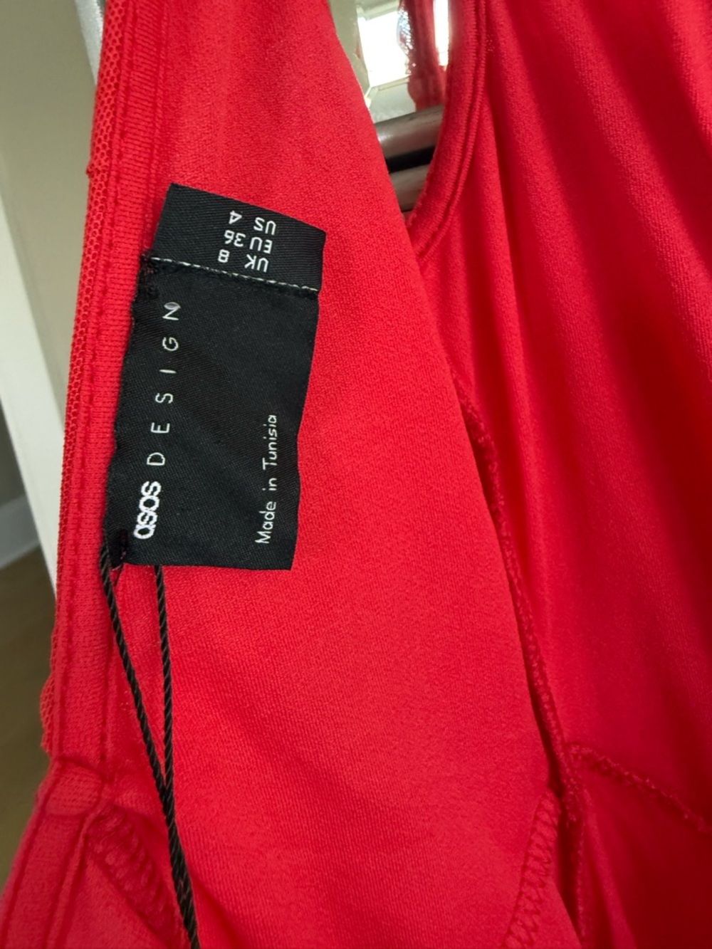 NWT ASOS DESIGN - Pink and Red Ruched Bodycon Midi Dress - Picture 6 of 9